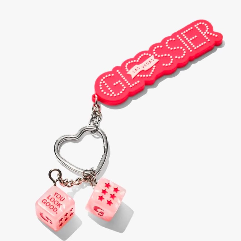 Glossier Vegas Keychain Las Vegas limited edition New! Bag charm accessory